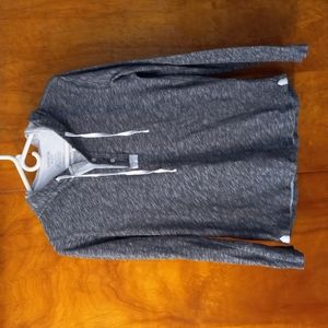 Men's Vince 100% Cotton Gray & White Hooded Henly *MED*